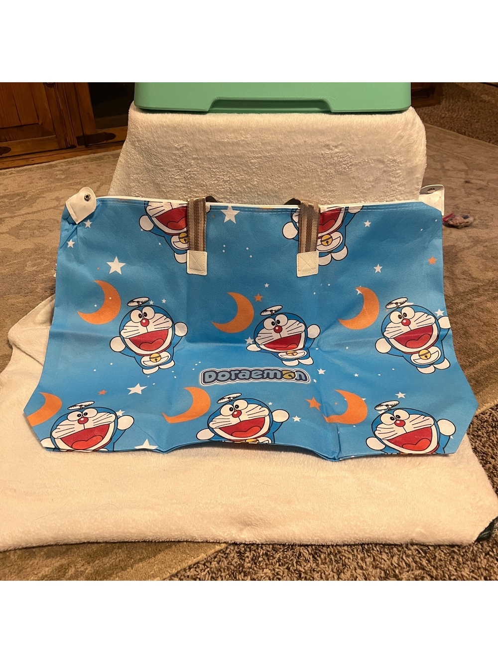 Doraemon Blue foldable shopping Tote Bag